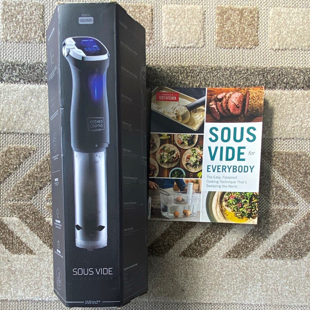 Kitchen Gizmo Wired Sous Vide Immersion Circulator 1000W Black + Book